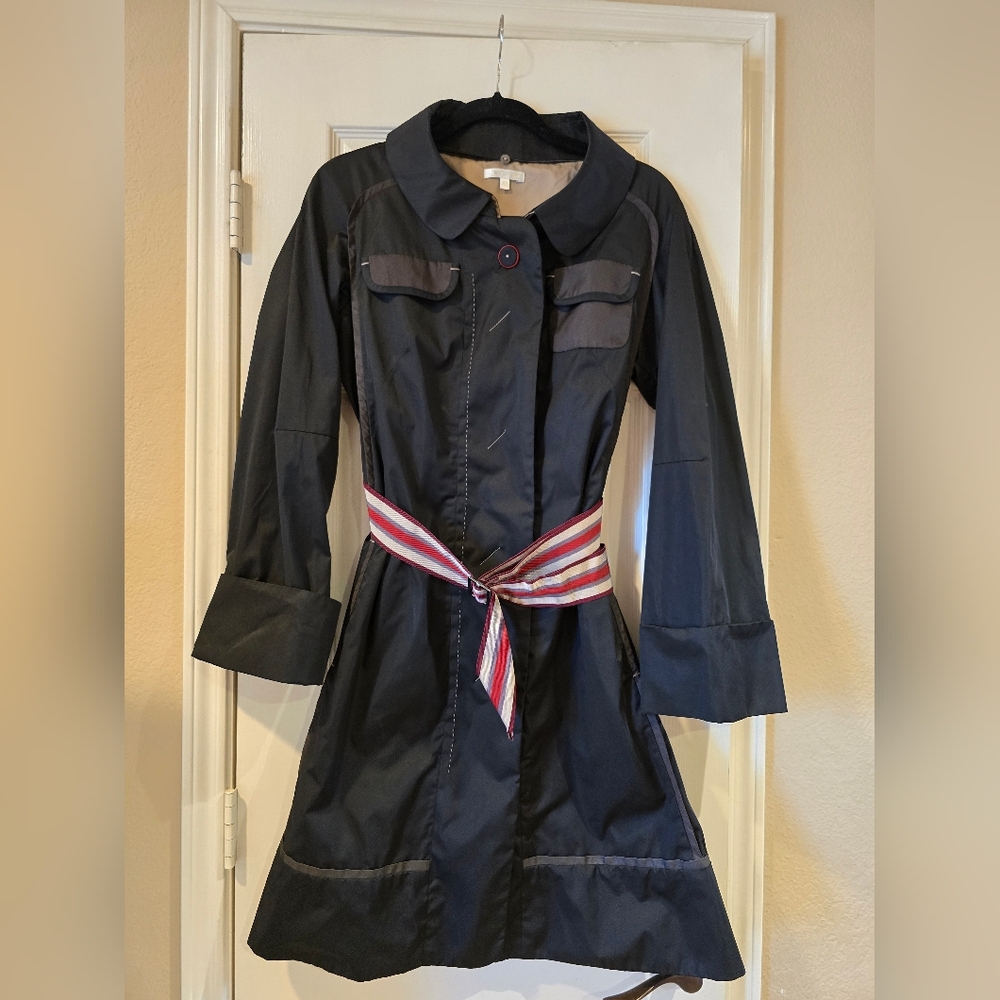 Paule Ka Women's Black Trench Coat Size 40